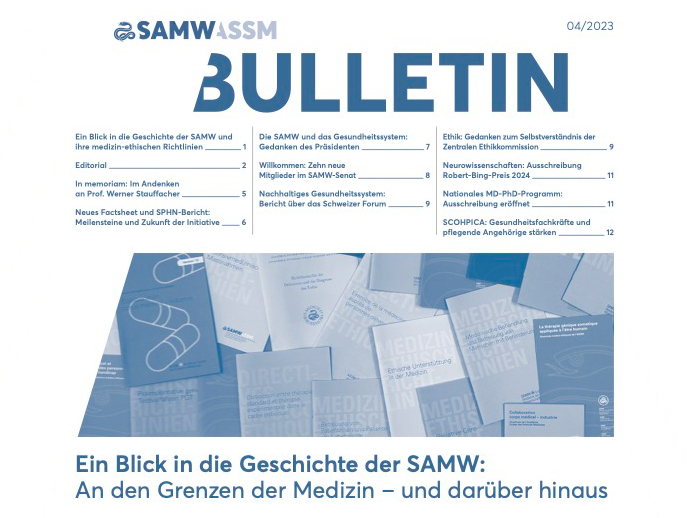 thumbnail: Cover SAMW Bulletin 4/2023