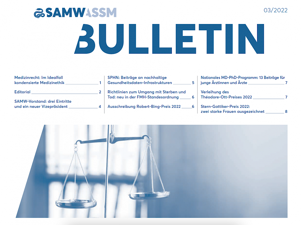 Cover SAMW Bulletin 3/2022